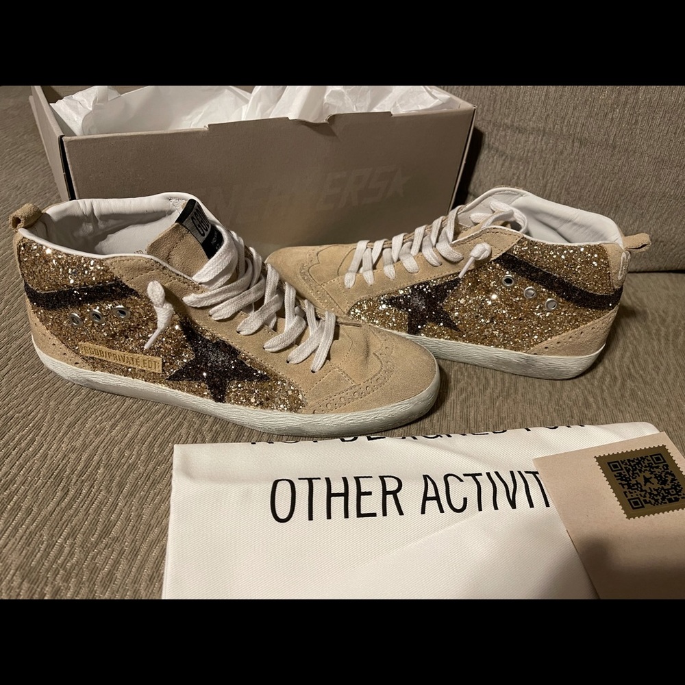 Golden Goose Women’s 39 Mid Star Classic Glitter